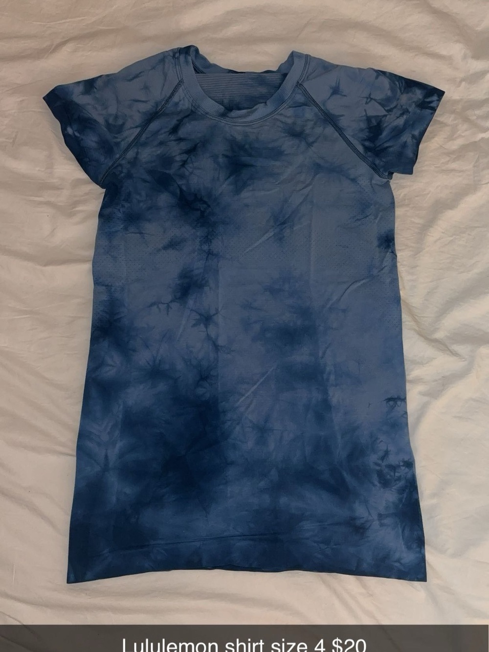 lululemon athletica Navy Tie-Dye Short Sleeve Top